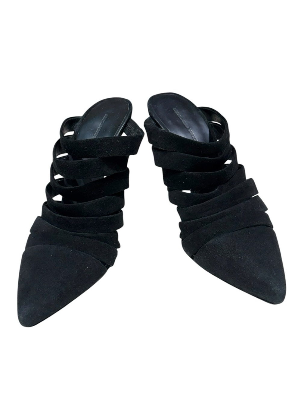 Alexander Wang Britt Black Strappy Pointed Mules Size EU40/US9